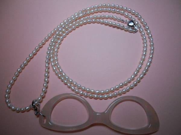 2* fresh water pearl .. magnifier long necklace 91cm*