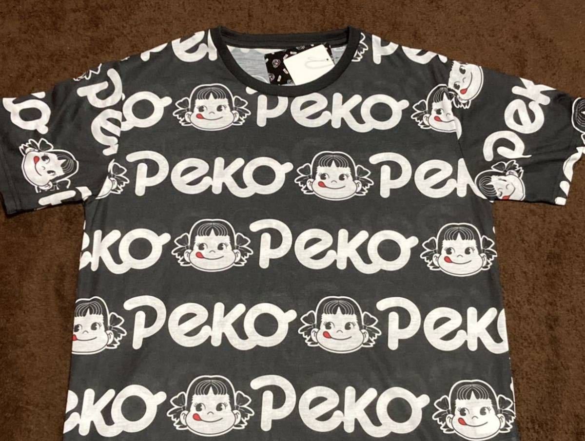 【Mサイズ】新品 ペコちゃん ぺこちゃん 総柄 不二家 ミルキー peko FUJIYA Tシャツ /企業 ノベルティ 日本 限定 b_画像1