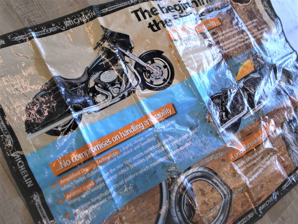 【非売品激レア】 ハーレーダビッドソン × ミシュラン レジャーシート 新品 未使用 ピクニック オートバイ Harley-Davidson MICHELIN_画像3