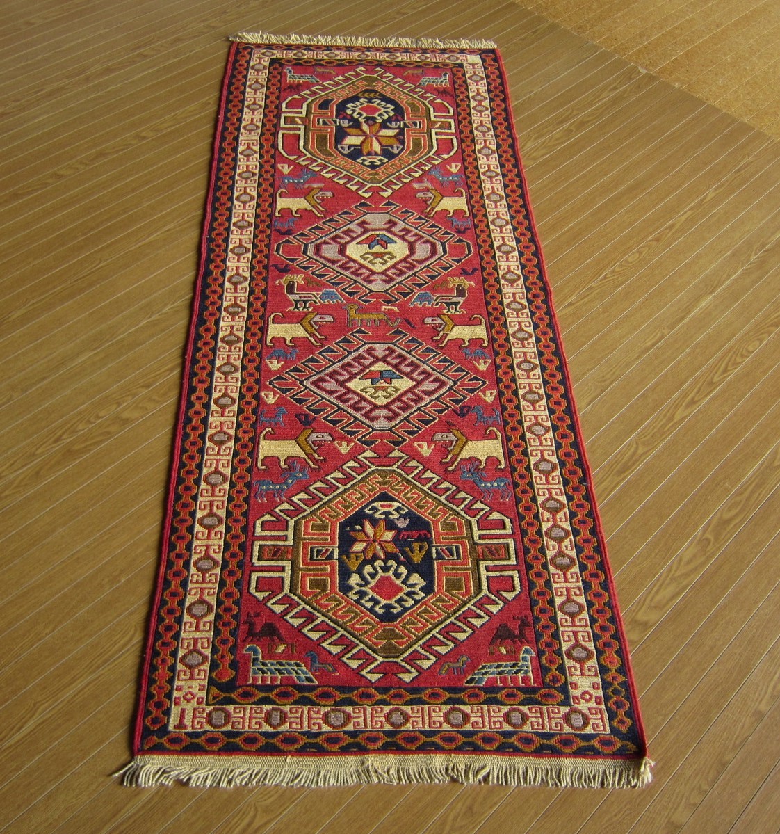 【191×76】イラン直輸入★アゼルバイジャン産キリム・KILIM■1989-360-21_画像1