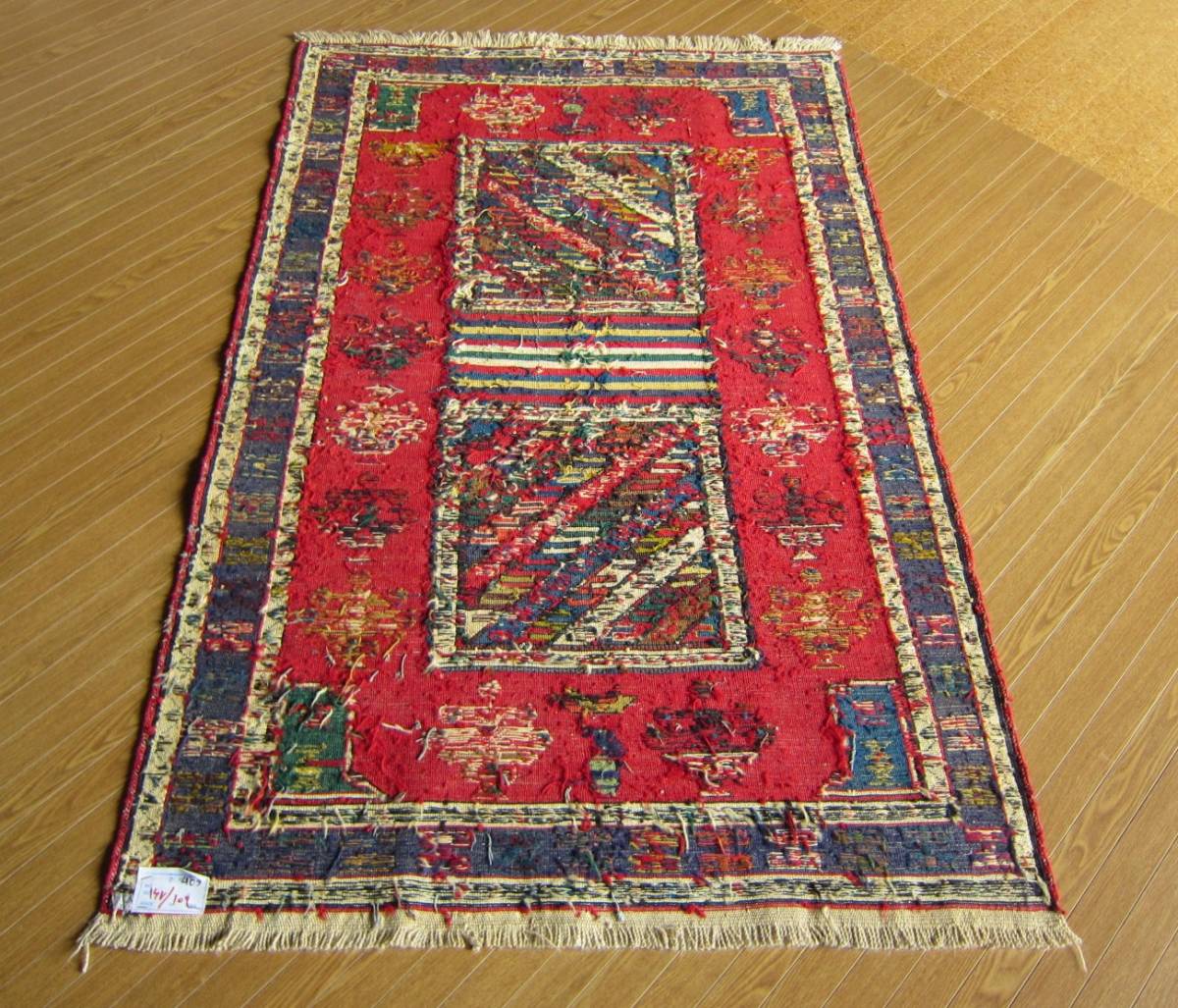 【167×109】イラン直輸入★アゼルバイジャン産キリム・KILIM■2021-409-18_画像9