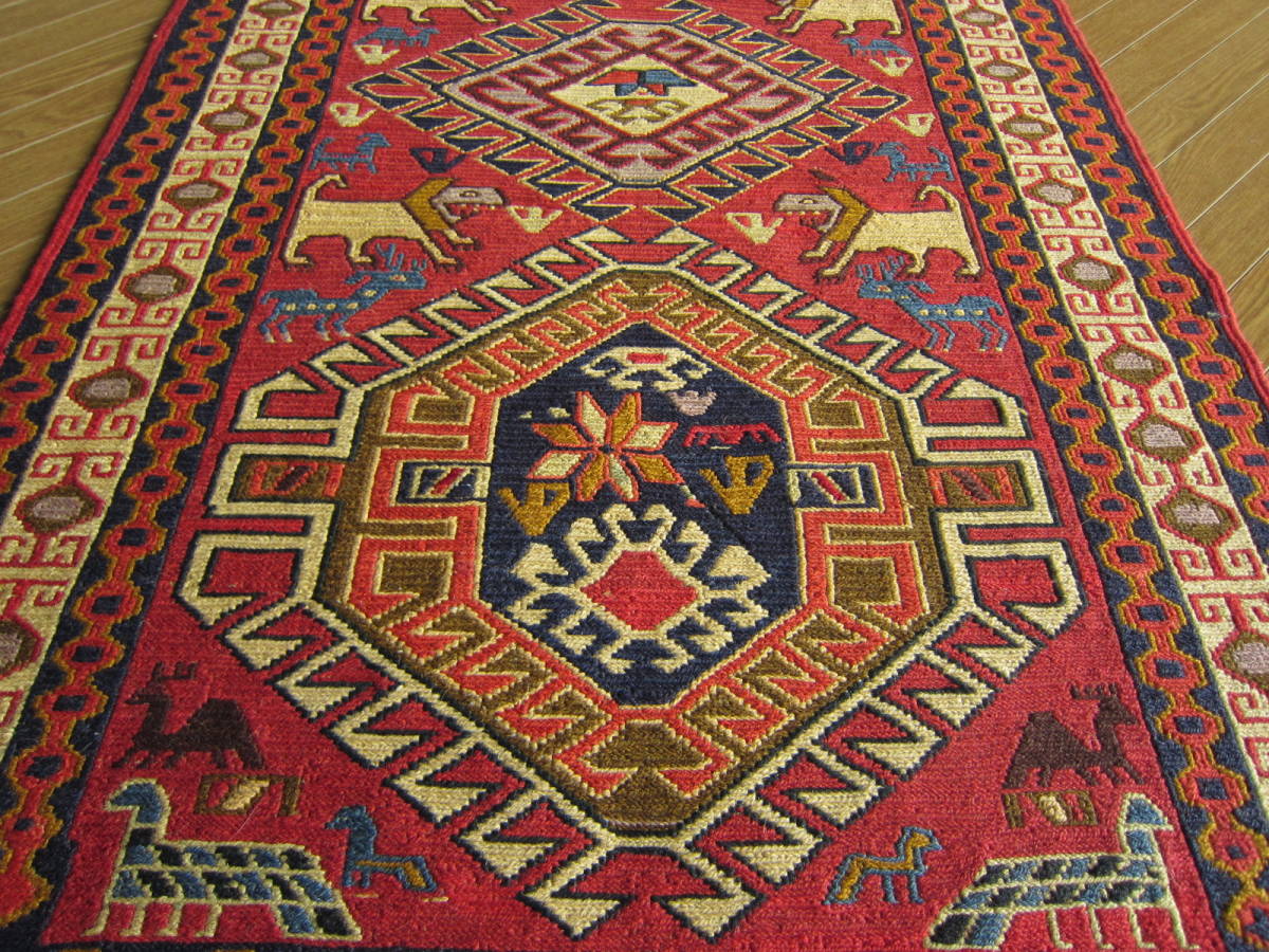 【191×76】イラン直輸入★アゼルバイジャン産キリム・KILIM■1989-360-21_画像3