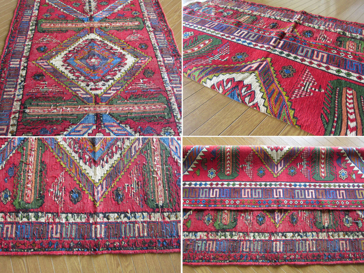 【146×105】イラン直輸入★アゼルバイジャン産キリム・KILIM■2061-435-18_画像10