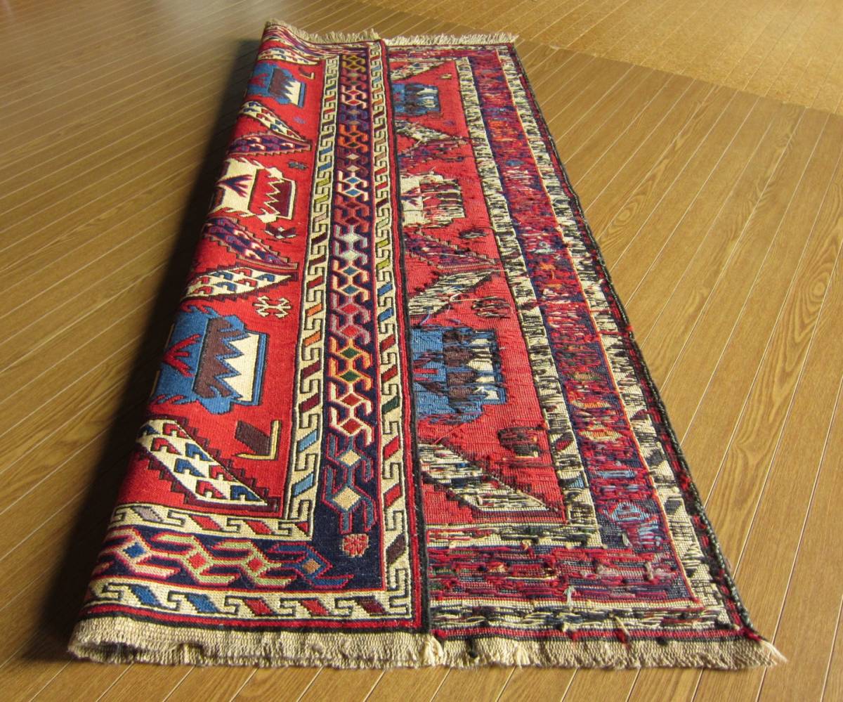 154×101】イラン直輸入☆アゼルバイジャン産キリム・KILIM□1998 154×101】イラン直輸入☆アゼルバイジャン産キリム・KILIM□1998