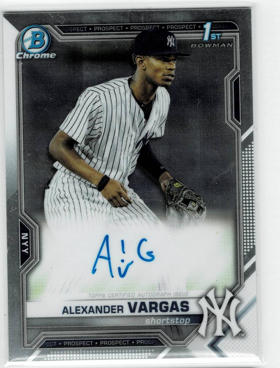 2021 Bowman Chrome Alexander Vargas Auto_画像1