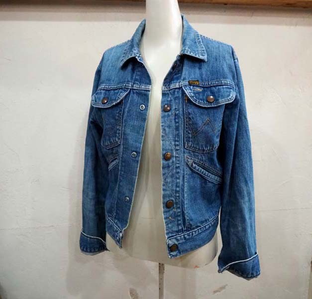 *USA made Wrangler( Wrangler ) Vintage Denim jacket G Jean size S*