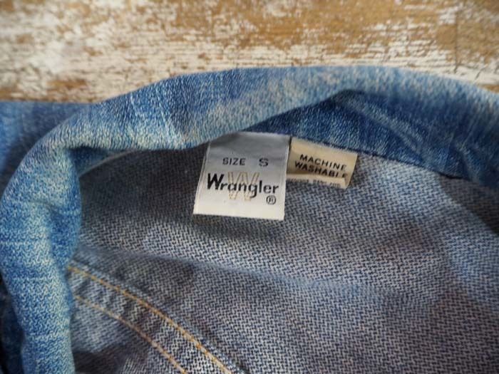 *USA made Wrangler( Wrangler ) Vintage Denim jacket G Jean size S*