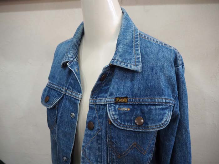 *USA made Wrangler( Wrangler ) Vintage Denim jacket G Jean size S*