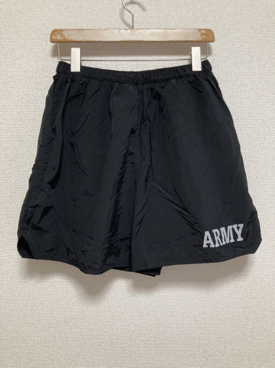 U.S.ARMY トレーニングパンツ ショートパンツ ハーフパンツ 黒 米軍 ミリタリー /USA古着　米軍実用品_画像1