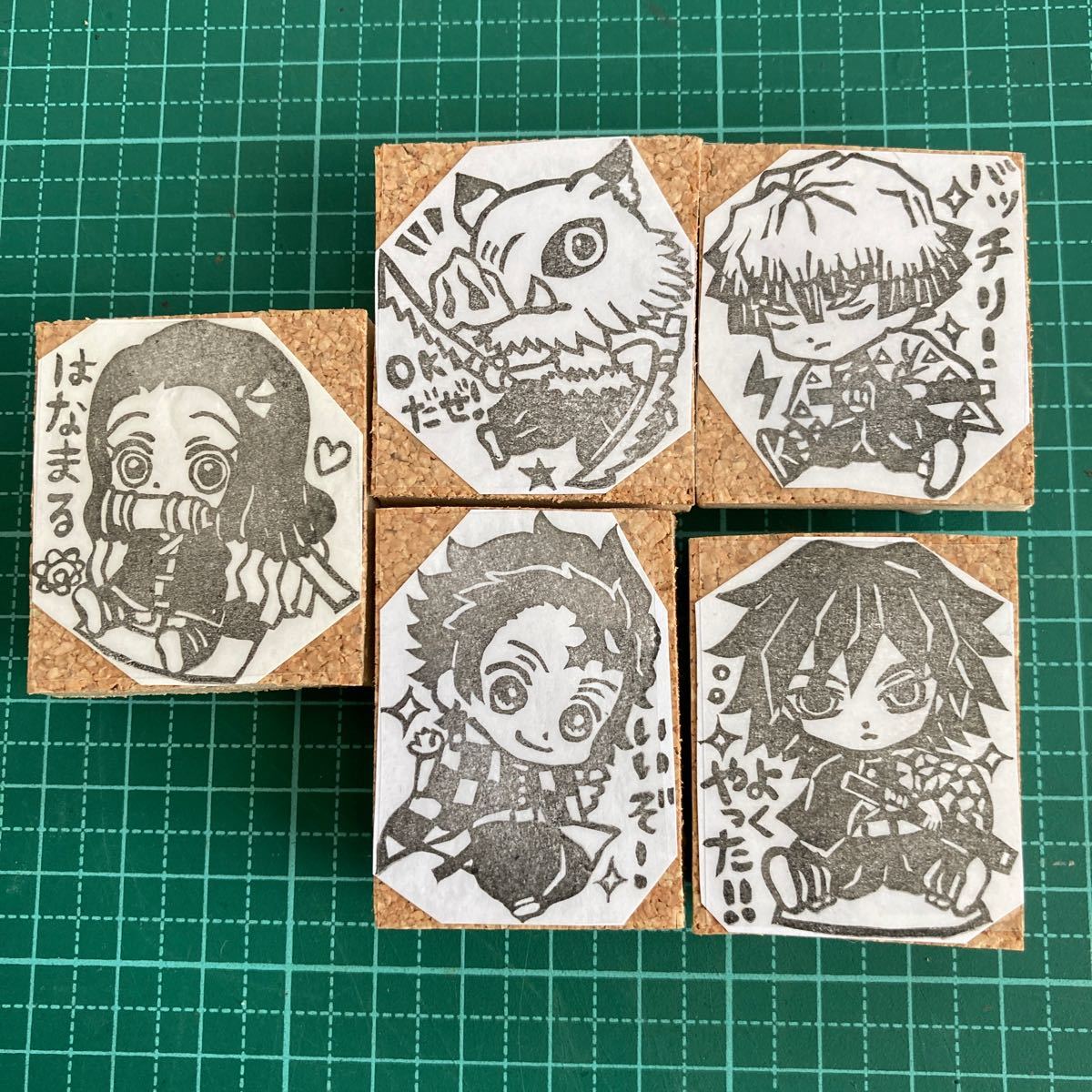 ご褒美スタンプ5つセット!☆消しゴムハンコ持ち手つき!学校用、先生にもおすすめです♪デザインスタンプ 消しゴムはんこ