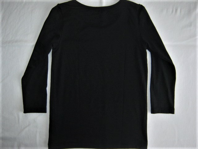 ★古着 2018年 UNIQLO ユニクロ UネックT(九分袖) 120 BLACK ブラック 黒 2点 KIDS キッズ 子供服 HEATTECH LONG SLEEVE 品番171-408336★_画像3