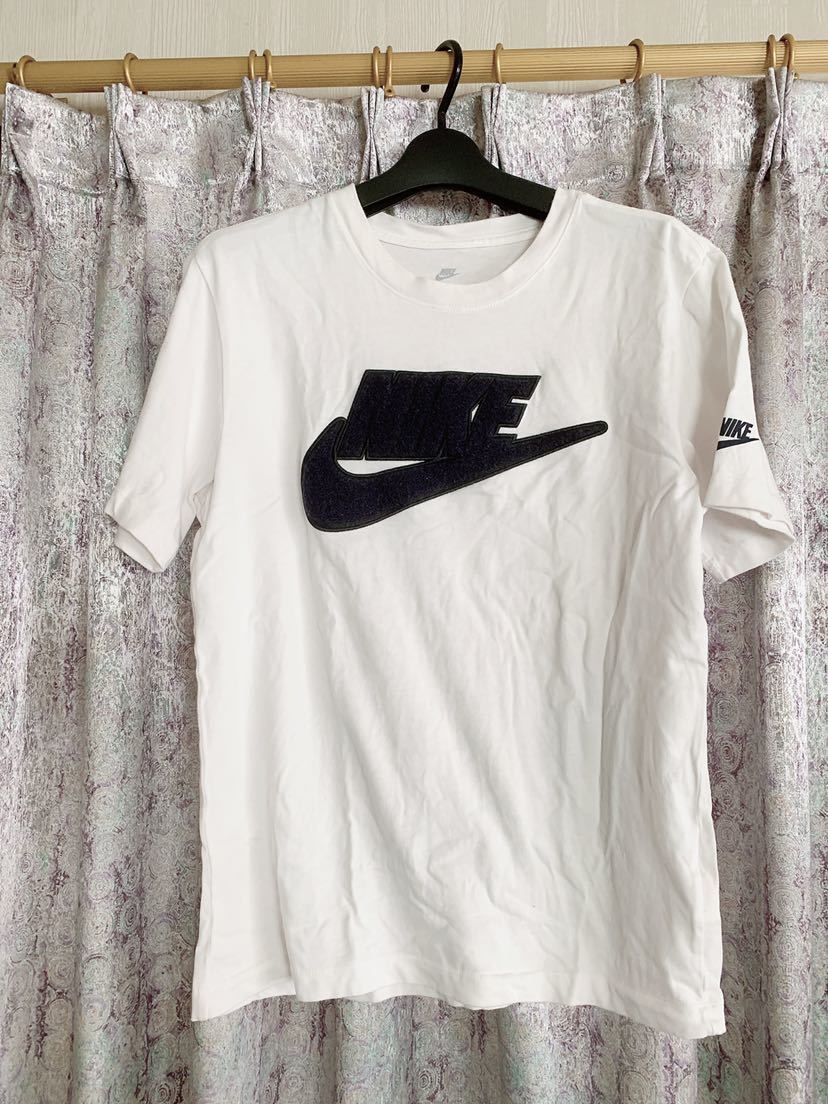 NIKE ナイキ 半袖 Tシャツ ワッペン 白 ロゴ メンズ S ワッペンロゴ ストリート SB レア トップス シャツの画像1
