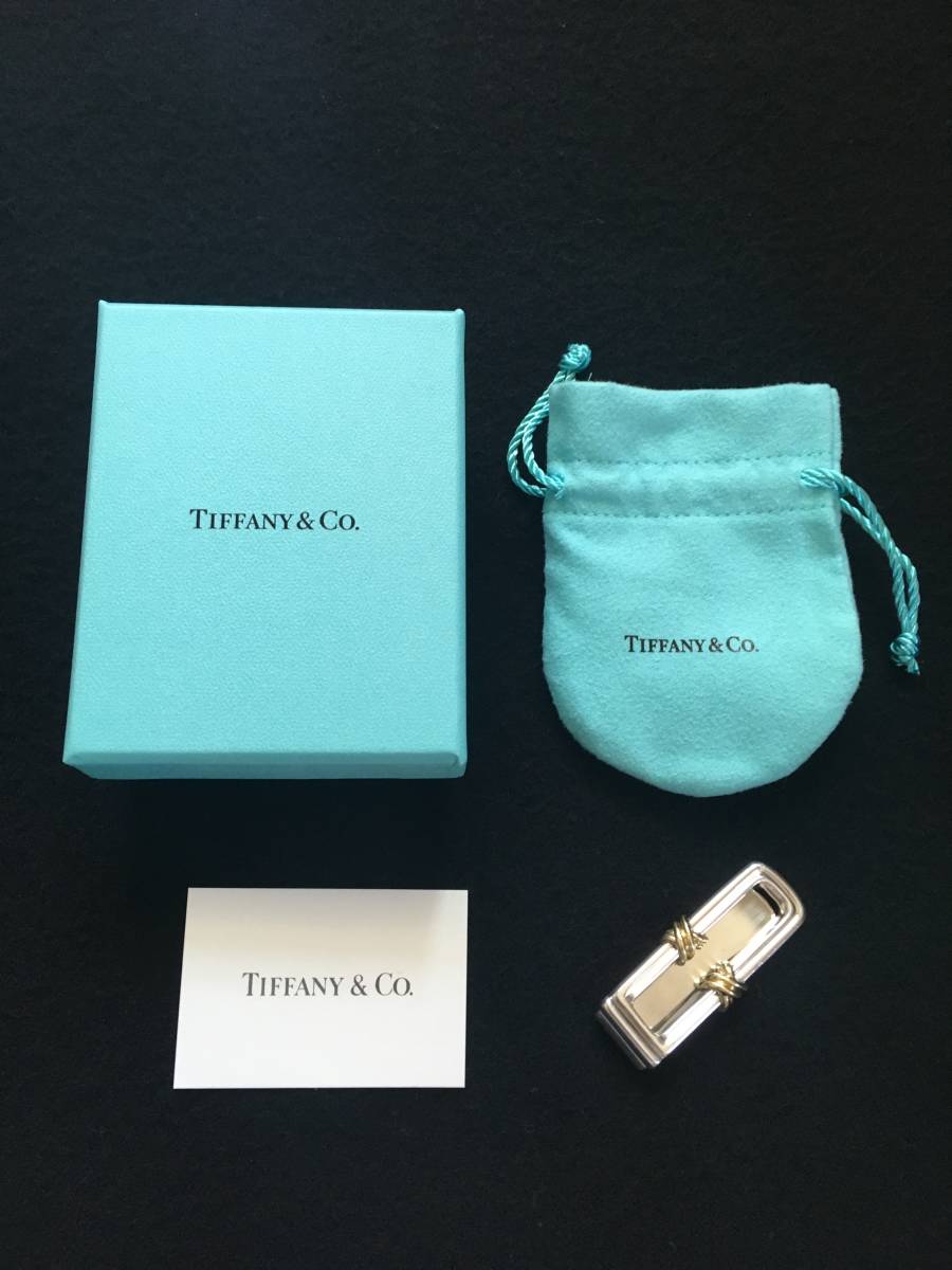 【 ◆ 超稀少逸品・TIFFANY & Co. / ＊ティファニー《SILVER925 × 18 K》シグネチャー・クロスコンビ マネークリップ 】_画像2