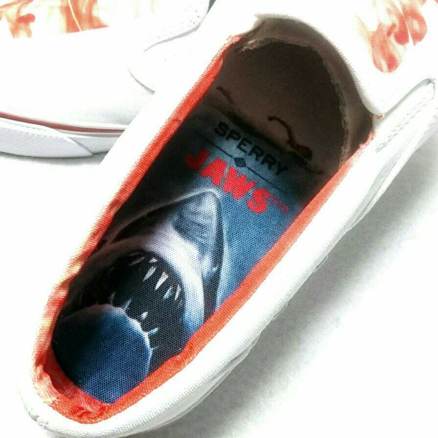  не использовался /JAWS/SPERRY TOP-SIDER/STRIPER/SLIP-ON/ Челюсти /s Perry верх носорог da-/ обувь без шнуровки / панель / спортивные туфли /US9.5M=27.5cm/LOGO