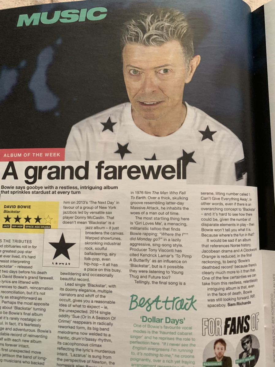 David Bowie/ Memorial Special issued NME New Music Express