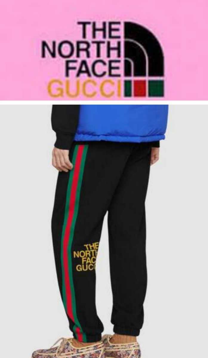 新品正規Lサイズ GUCCI × THE NORTH FACE print cotton jogging pant