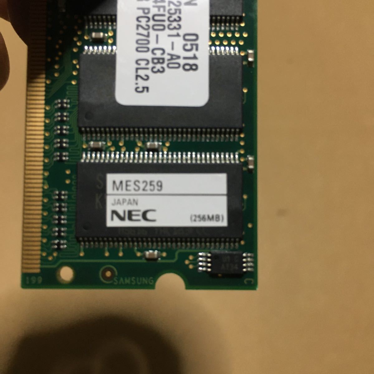 [PC peripherals ] memory card 256MB DDR PC2700 CL2.5 operation not yet verification 