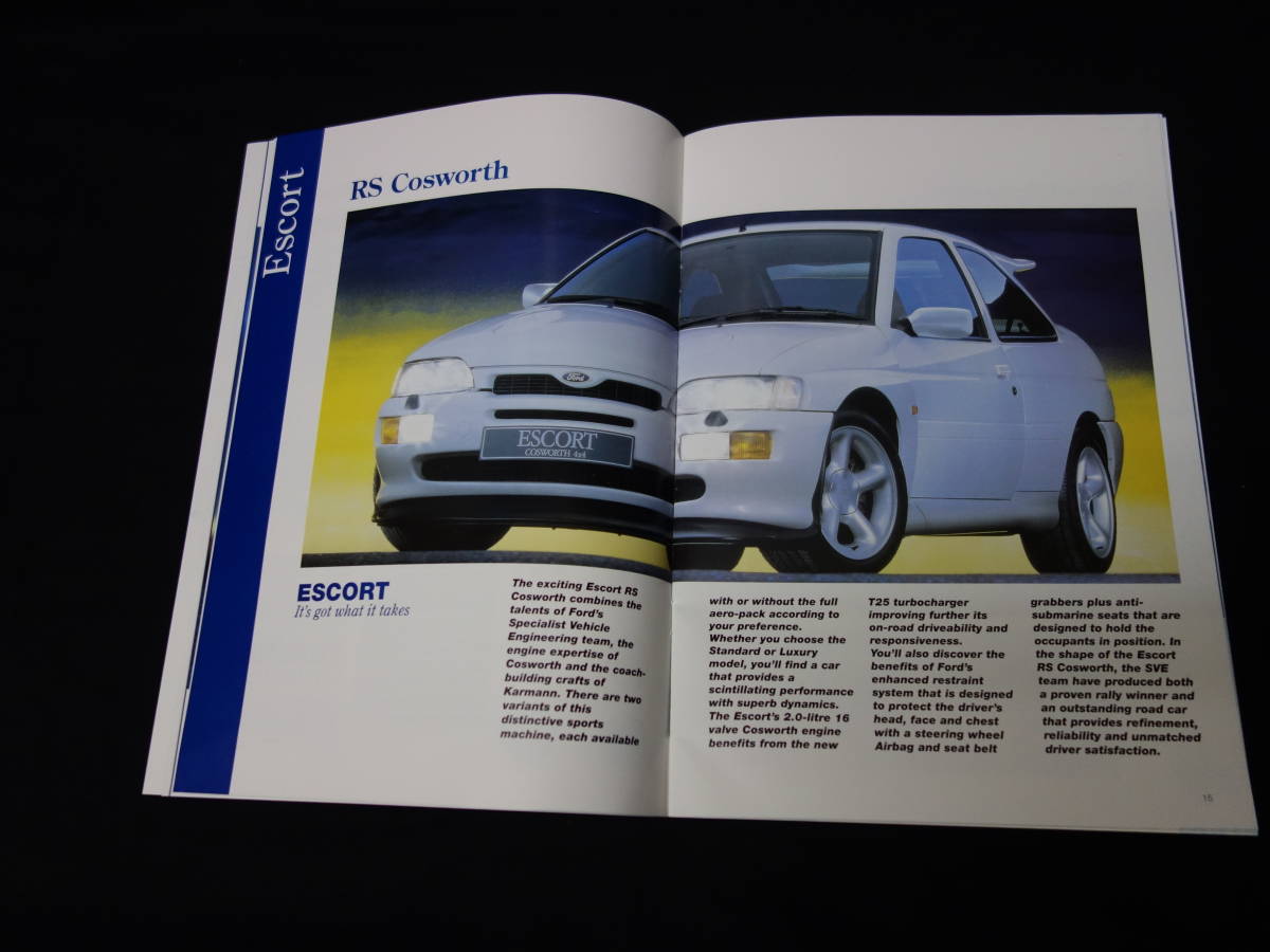 【WRCラリー】フォード エスコート RS / FORD ESCORT RS RS2000/RS2000 4x4/RS コスワース / RS1800 専用 カタログ / 英語版 / 1995年_画像7