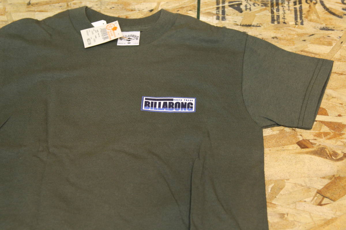 こども服　Tシャツ　BILLABONG カーキ S　バックプリント　送料無料　新品未使用　即決　輸入ヴィンテージ_画像3