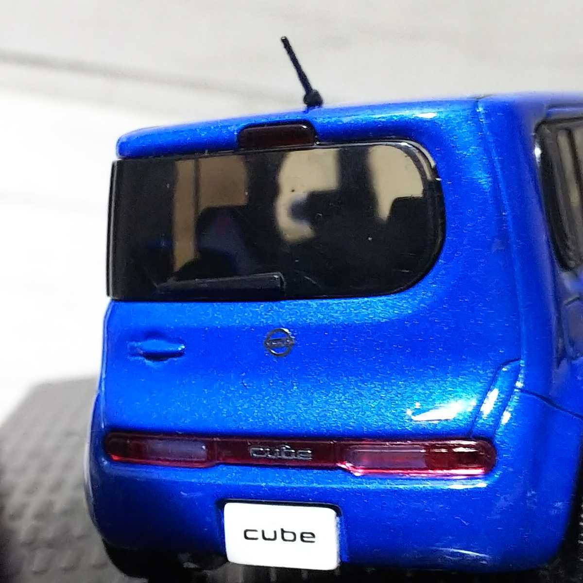 日産モデルカーコレクション「cube 1/43」キューブ ミニカー パシフィックブルー_画像9