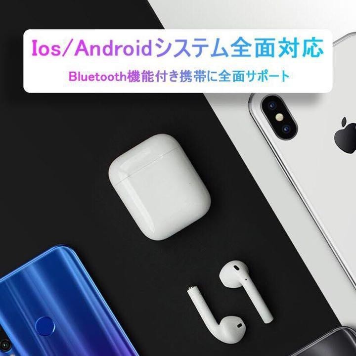 ヤフネコパック発送　i12-TWSイヤホン　Bluetooth5.0　ワイヤレスイヤフォン　白