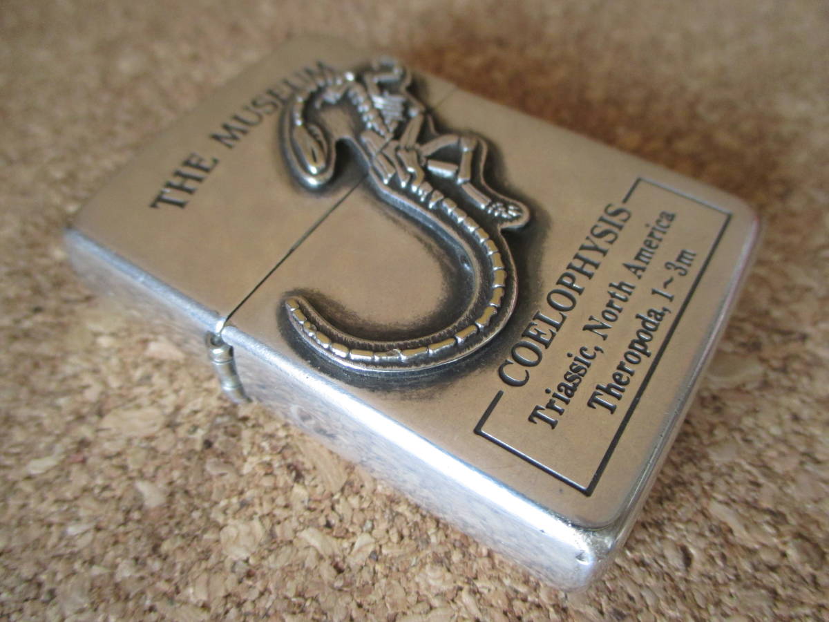 ZIPPO 『THE MUSEUM COELOPHYSIS 博物館 コエロフィシス 限定品』1993年6月製造 化石 恐竜 オイルライター ジッポ 廃版激レア