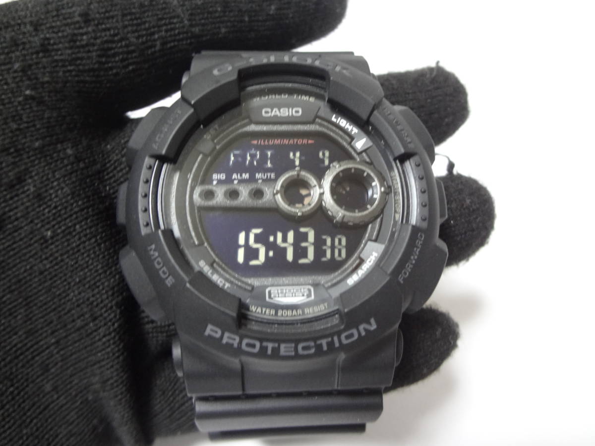 カシオ CASIO Gショック G-SHOCK ブラック GD-100 シリーズ SERIES GD-100-1BJF 展示未使用品_画像1