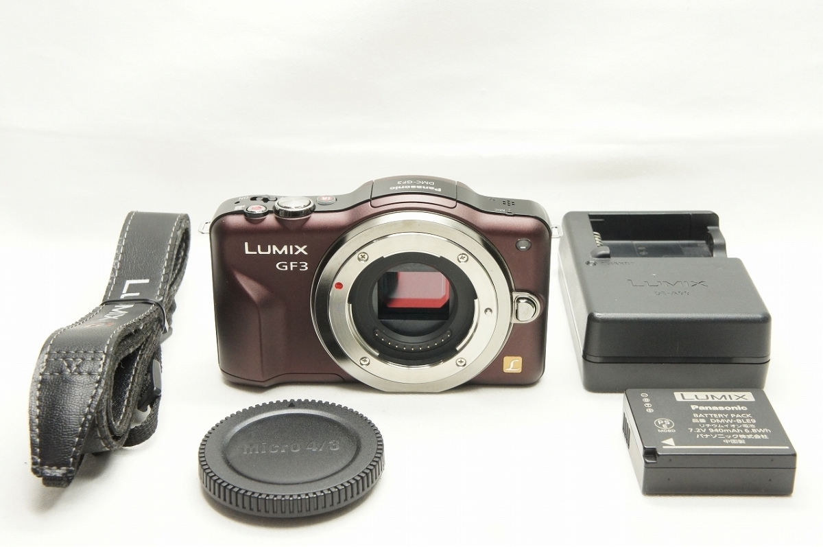 【アルプスカメラ】美品 Panasonic パナソニック LUMIX DMC-GF3 ボディ センシュアルブラウン ミラーレス一眼カメラ 210411s_画像1