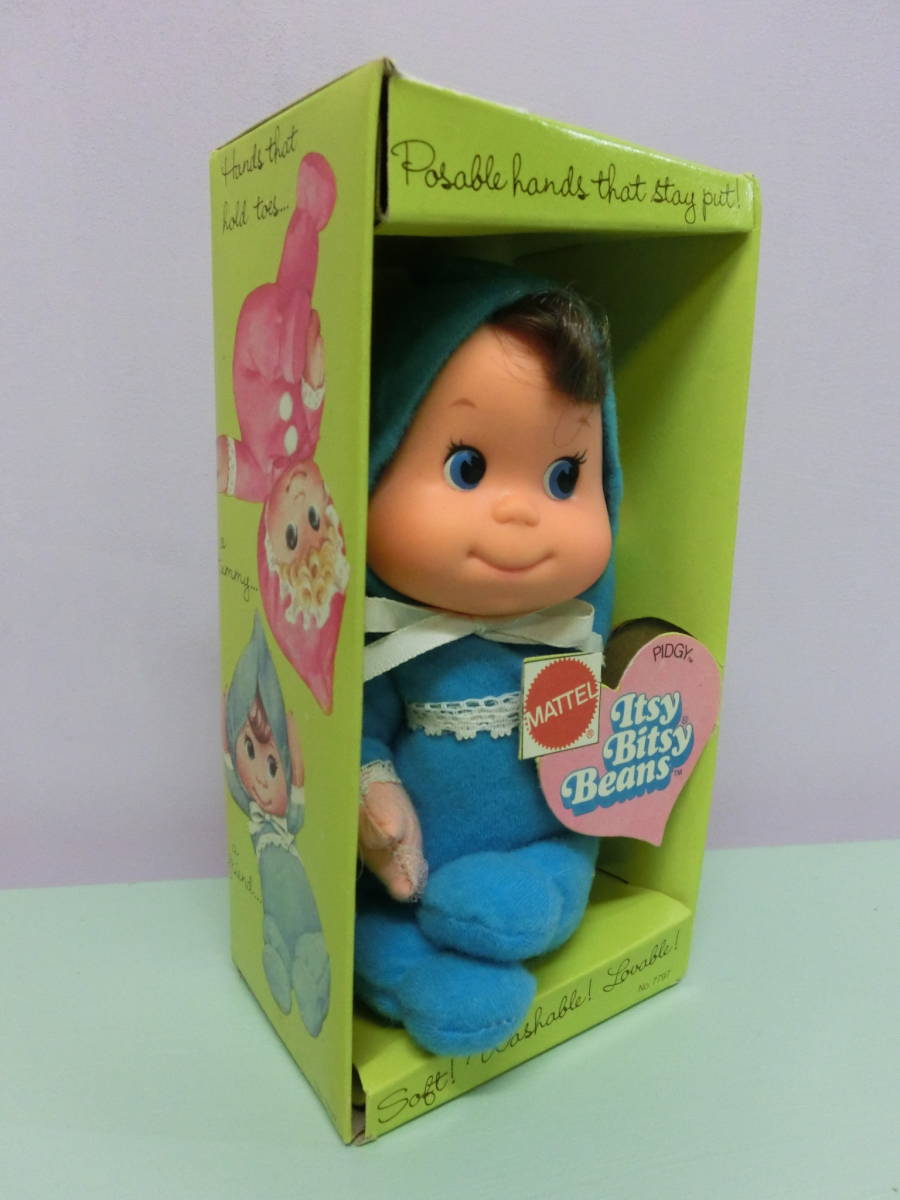  Vintage 1973 year Itsy Bitsy Beans baby sofvi doll bean doll MATTEL 70s Vintage Baby Doll Raver face baby soft toy 