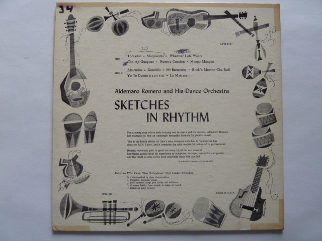 ◎インストルメンタル■アルデマーロ・ロメロ / ALDEMARO ROMERO■SKETCHES IN RHYTHMS_画像2