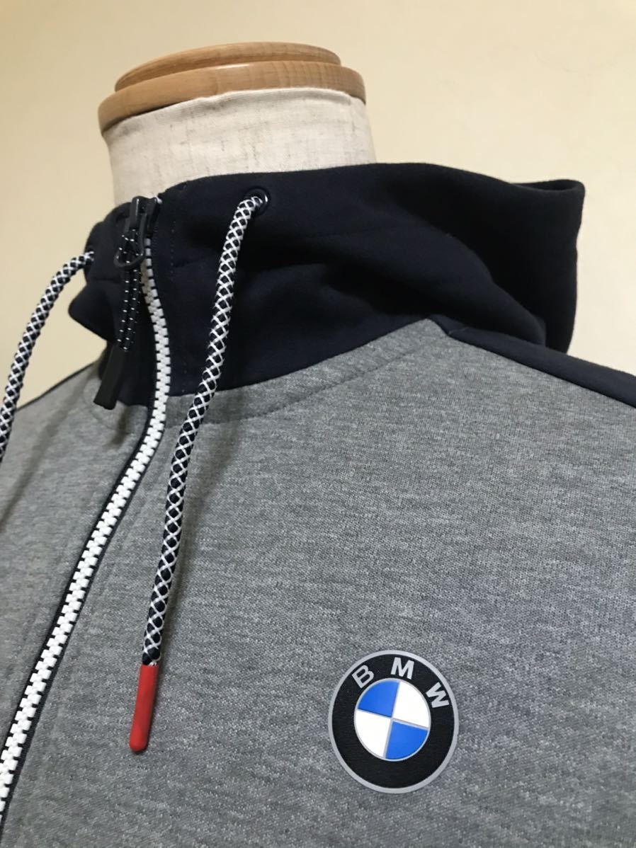 PUMA BMW Motorsport プーマ ビーエムダブリュー コラボ スウェット ジップパーカー トップス 長袖 USサイズS グレー ネイビー 573332_画像10