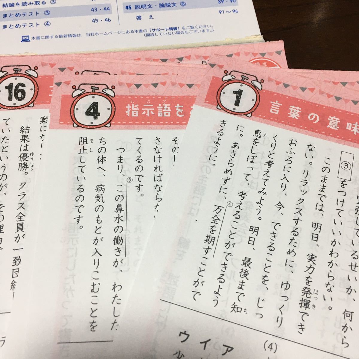 Paypayフリマ 小学5年文章読解国語 学研毎日のドリル 5分間復習プリント小5読解力国語 受験研究社