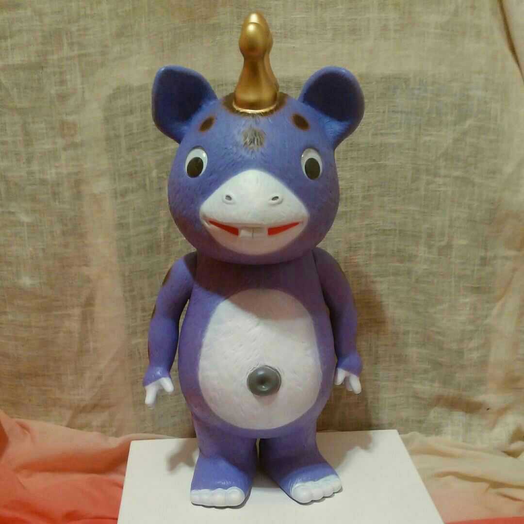 □ブースカ ジャイアント 紫色 40cm イヌクマ ソフビ 怪獣ブースカ