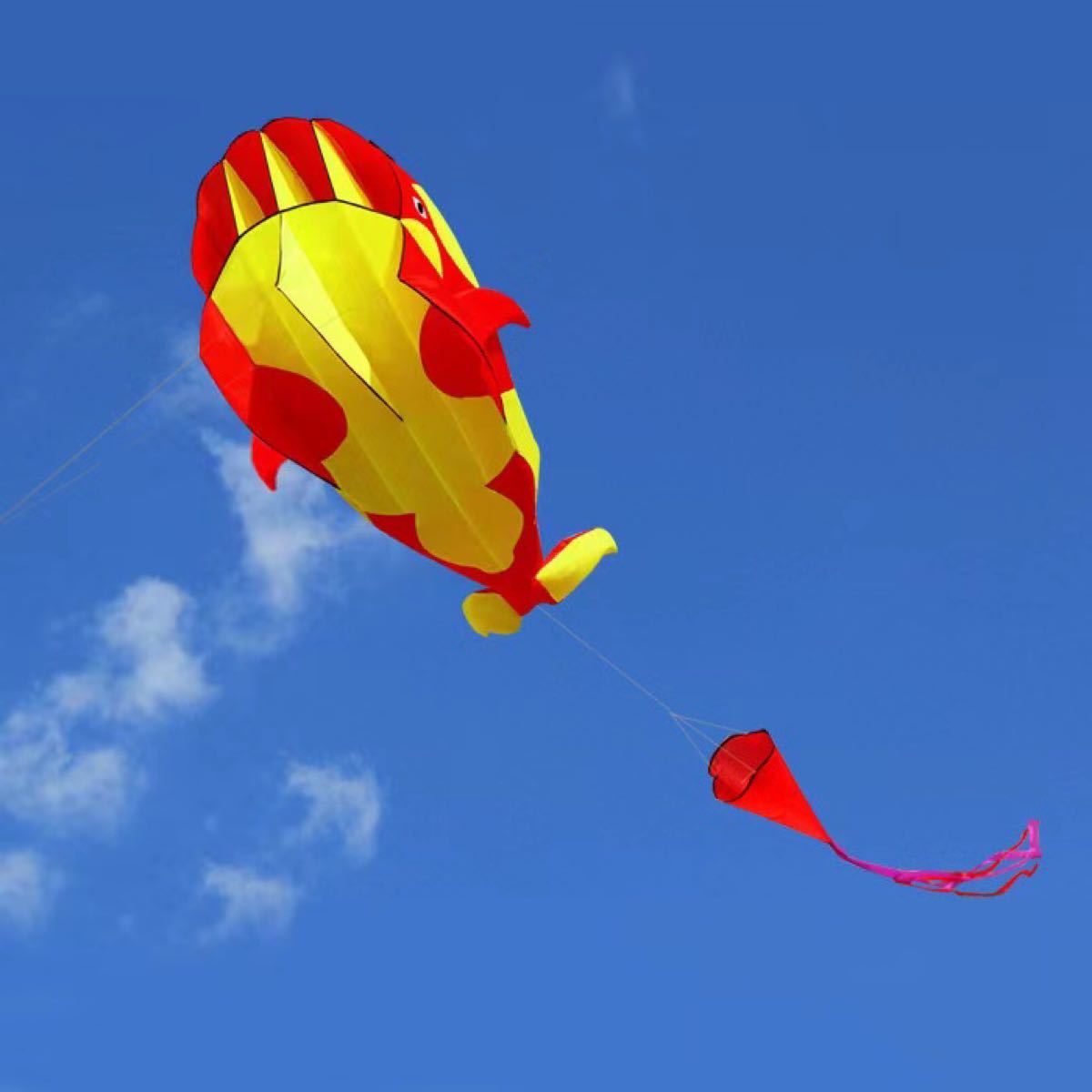 凧 スカイカイト 立体キラークジラ 軽量　凧揚げ 子供おもちゃ アウトドア
