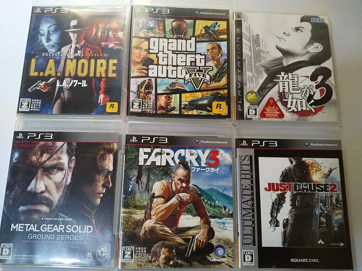 Paypayフリマ Ps3 人気オープンワールドゲーム ソフト 6本セット グラセフ ファークライ メタルギア ジャストコーズ 龍が如く Laノアール Paypayフリマ Ps3 人気オープンワールドゲーム ソフト 6本セット グラセフ ファークライ メタルギア ジャストコーズ 龍が如く Laノアール