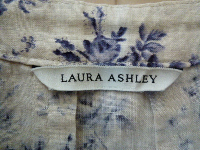 ☆[美品]LAURA ASHLEY ローラアシュレイ スカート⑳（13号）麻100%_画像4