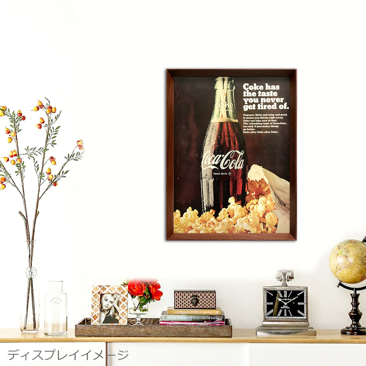 コカ・コーラ ポップコーン 1960年代 アメリカ LIFE ヴィンテージ 雑誌 広告 ポスター 額付 アートフレーム #b636