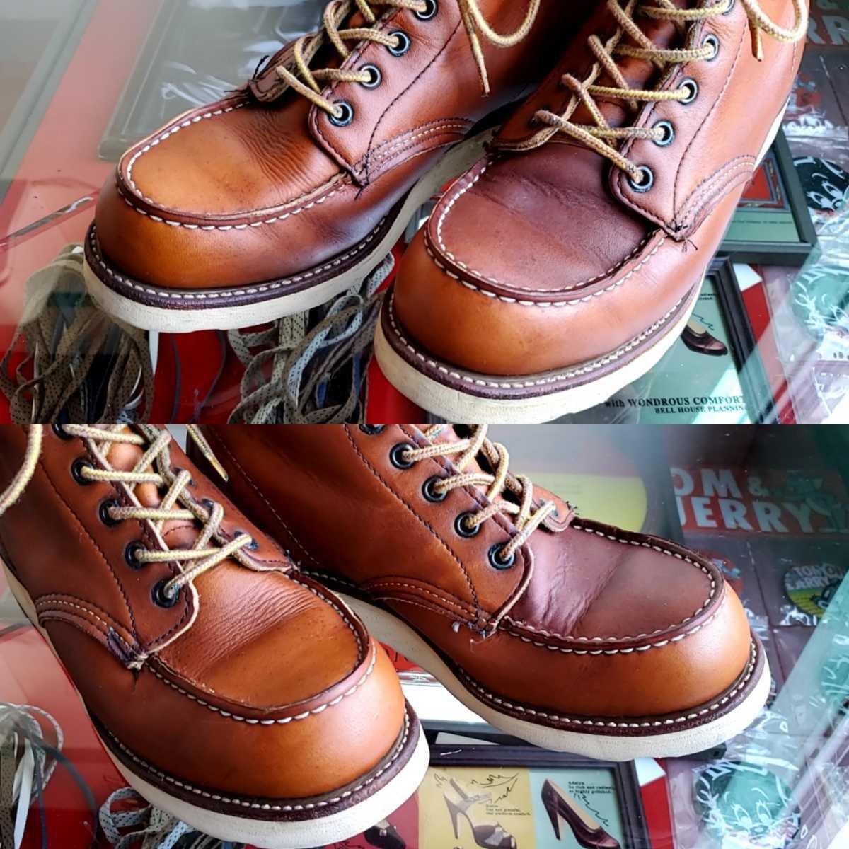 848◆レッドウィング REDWING 875 アイリッシュセッターブーツ 7 1/2D(25.5㎝位)縦羽根タグ ブラウン 茶 USA製 定番 人気 中古 Frog Shop_画像8