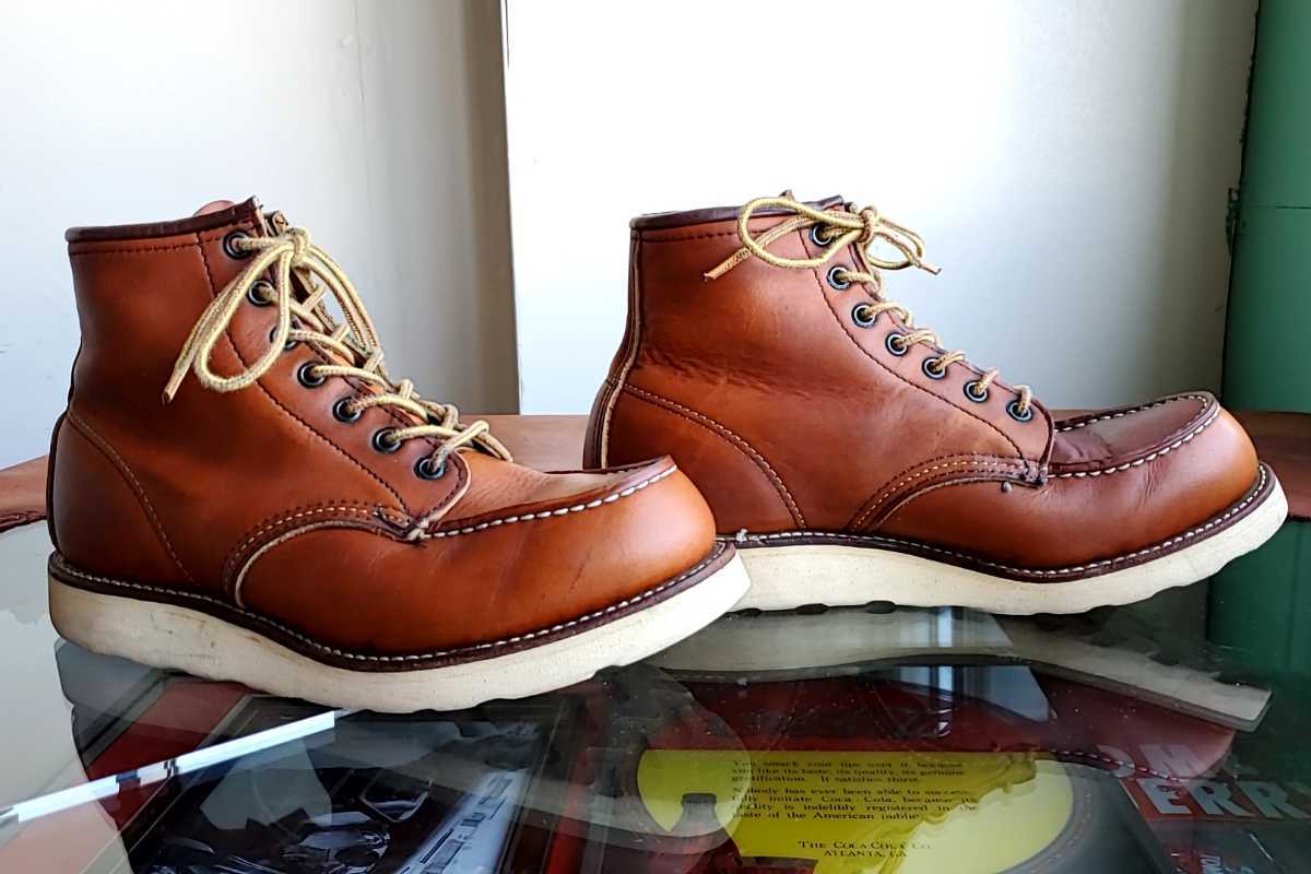 848◆レッドウィング REDWING 875 アイリッシュセッターブーツ 7 1/2D(25.5㎝位)縦羽根タグ ブラウン 茶 USA製 定番 人気 中古 Frog Shop_画像2