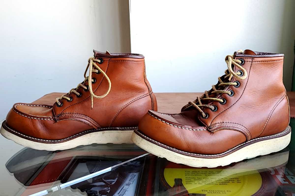 848◆レッドウィング REDWING 875 アイリッシュセッターブーツ 7 1/2D(25.5㎝位)縦羽根タグ ブラウン 茶 USA製 定番 人気 中古 Frog Shop_画像3