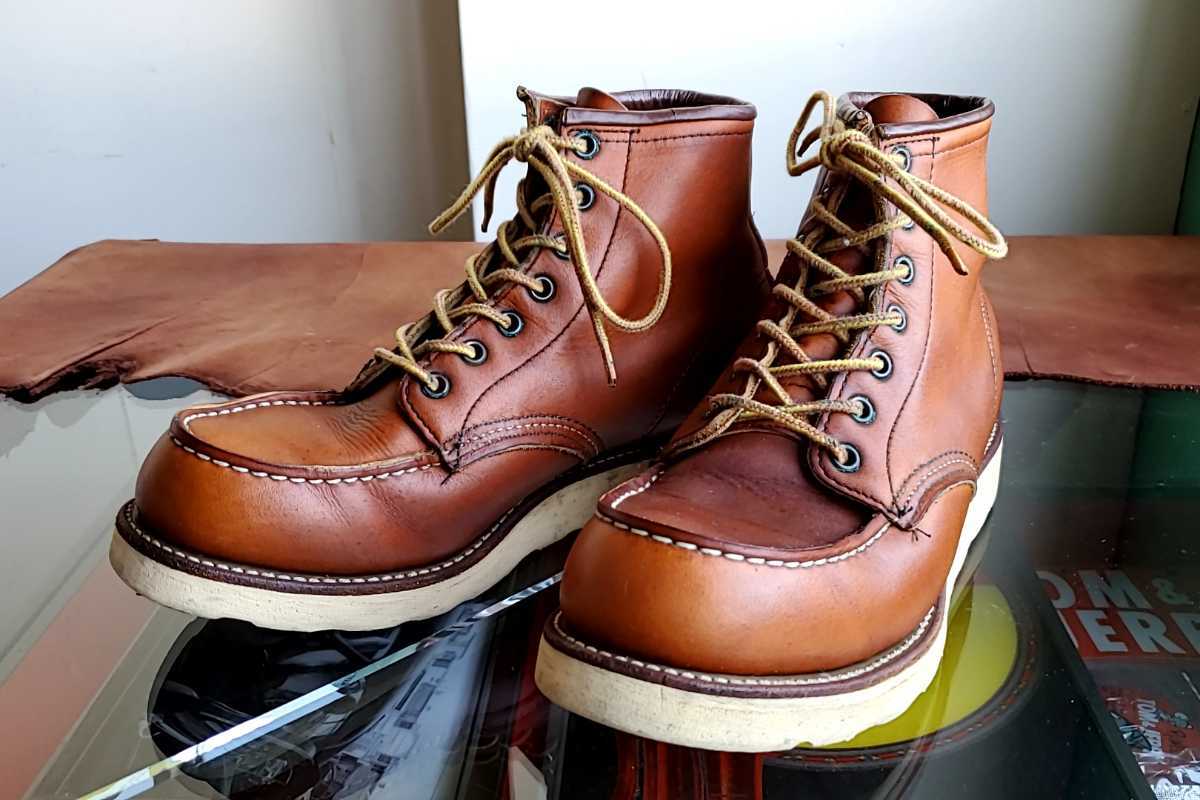 848◆レッドウィング REDWING 875 アイリッシュセッターブーツ 7 1/2D(25.5㎝位)縦羽根タグ ブラウン 茶 USA製 定番 人気 中古 Frog Shop_画像1