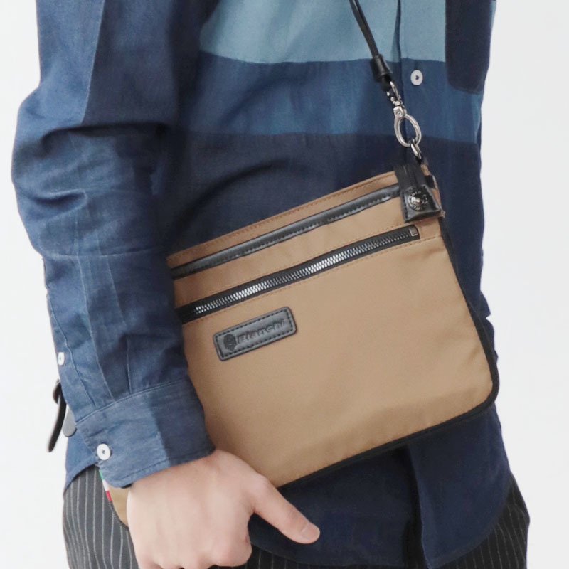 【新品・特価】Bianchi ビアンキ 2way クラッチバッグ ショルダーバッグ LBNA-02 ベージュ_画像7