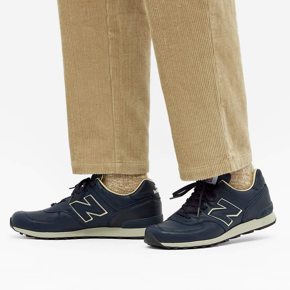 フルグレイン オールレザー New Balance M576CNN NAVY UK製 US9 27cm 新品未使用 イギリス英国製 ネイビー NB スニーカー Made In Englandの画像6