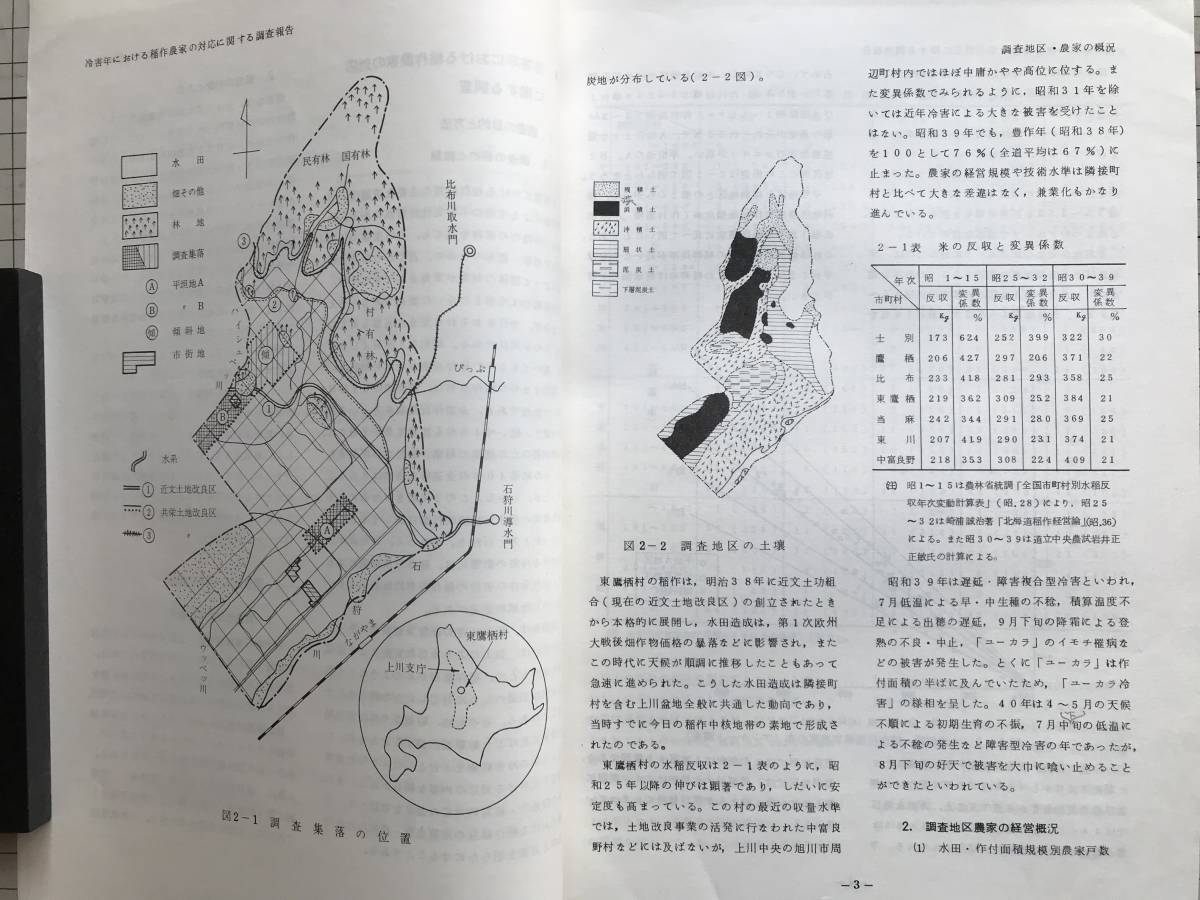 『冷害年における稲作農家の対応に関する調査報告 昭和42年3月 北農試農業経営部研究資料第22号』農林省北海道農業試験場農業経営部 01475_画像4