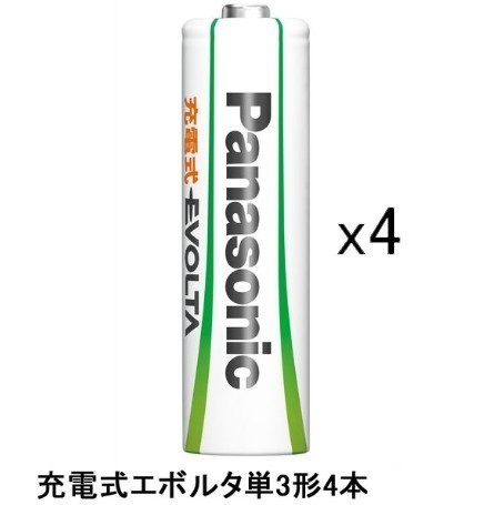 PANASONIC RECHARGE EVOLTA BATTERY SIZE3 X 4 IN BALK PACK NO6