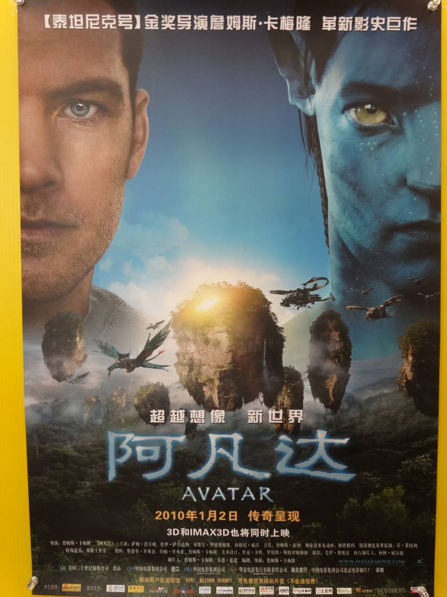 激レア！希少品！★ 世界興行収入歴代1位映画 ★『アバター』 ◇ 中国版・劇場版 大判ポスター！【約 50cm×70 cm】B-2_画像2