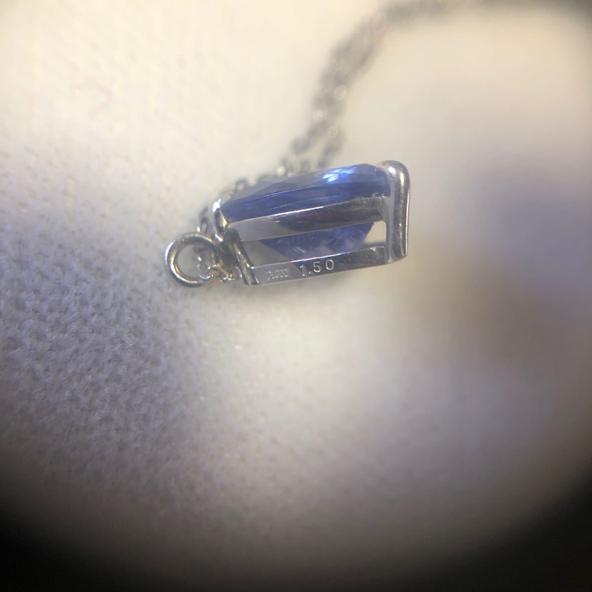 フラワープリント pt850ネックレス pt900トップ 石1.50 値上げ予定
