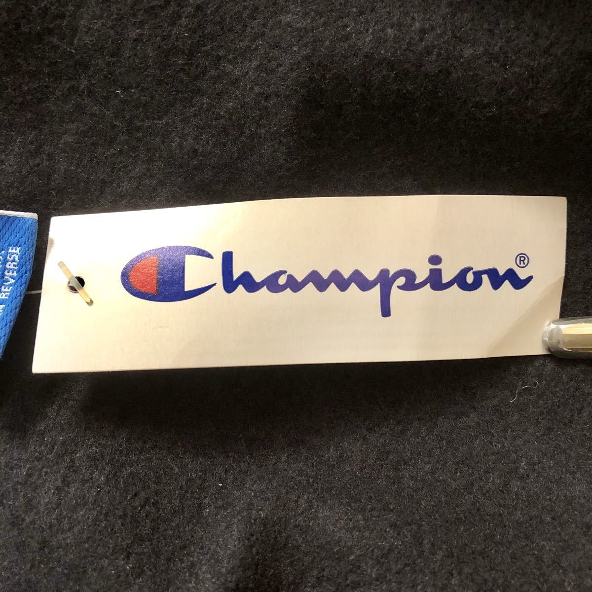 Champion チャンピオン　スウェット トレーナー フリース　USA アメリカ製　刺繍ロゴ タグ付き　ヴィンテージ 当時物　ブラック 黒　古着_画像4