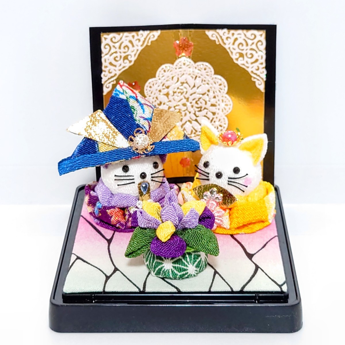 五月人形飾り】かぶと・こい・ねこ ハンドメイド【端午の節句