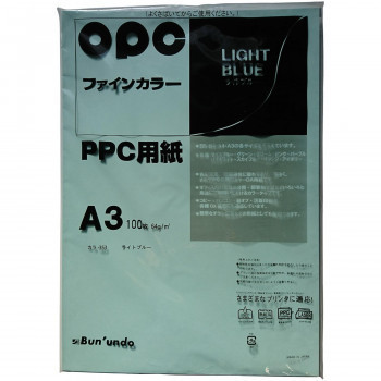 文運堂　カラーコピー用紙　A3　OPCカラー　ライトブルー　100枚パック×5袋セット　カラ-353(612353)(a-1673023)